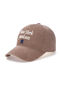 Varsity Lettering Washing Unstructured Ball Cap