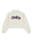 Women's Varsity Logo Cropped Denim Shirts