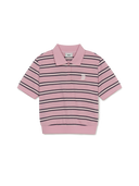 Women's Varsity Stripe Crop Polo T-shirt