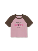 Women's Varsity Washing Vintage Raglan Crop T-shirt