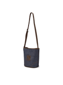 Denim Color Combination Bucket Bag