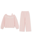 Street Girl's Lettering Layered Sweatshirt Set