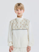 Dia Monogram Blocking Half Zip Sweatshirt