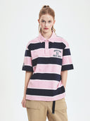Varsity Stripe Over Fit Polo T-shirt