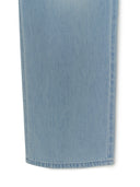 Women's Basic Small Logo Summer Tencel Wide Denim Pants