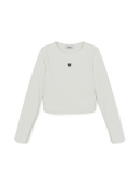 Women's Basic Slim Ribbed Crop Long Sleeve T-shirts