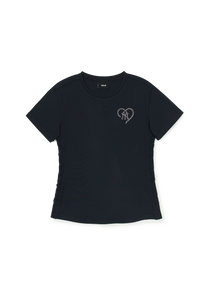 Heart Sportive Lined Crop T-shirt