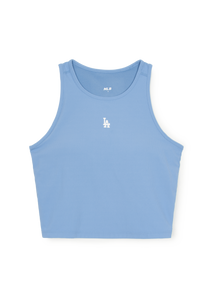 Women Basic Small Logo Ribbed Crop Top